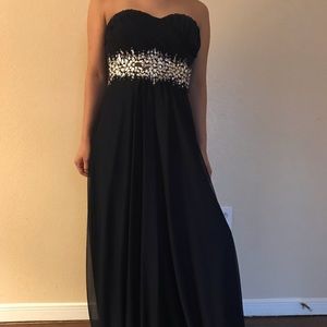 Navy Blue strapless dress